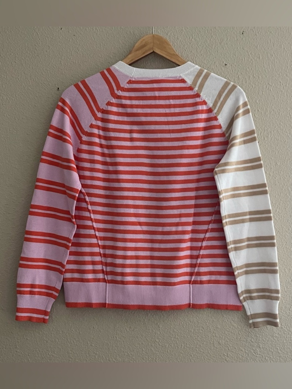 Zaket & Plover Pastels Cotton Crazy Stripe Lightweight Sweater - Picture 12 of 13